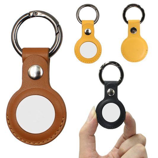 Compatible with Apple, For Airtags Leather Case Keychain Protective Sleeve