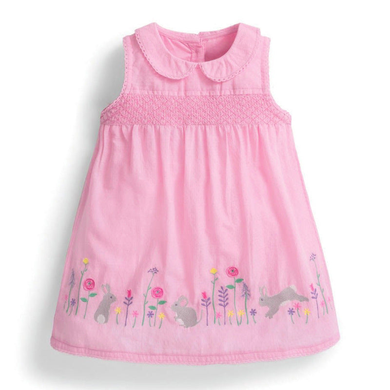 Children'S Dress European And American Children'S Summer New Style Girl Dress Cotton Short-Sleeved Children'S Dress