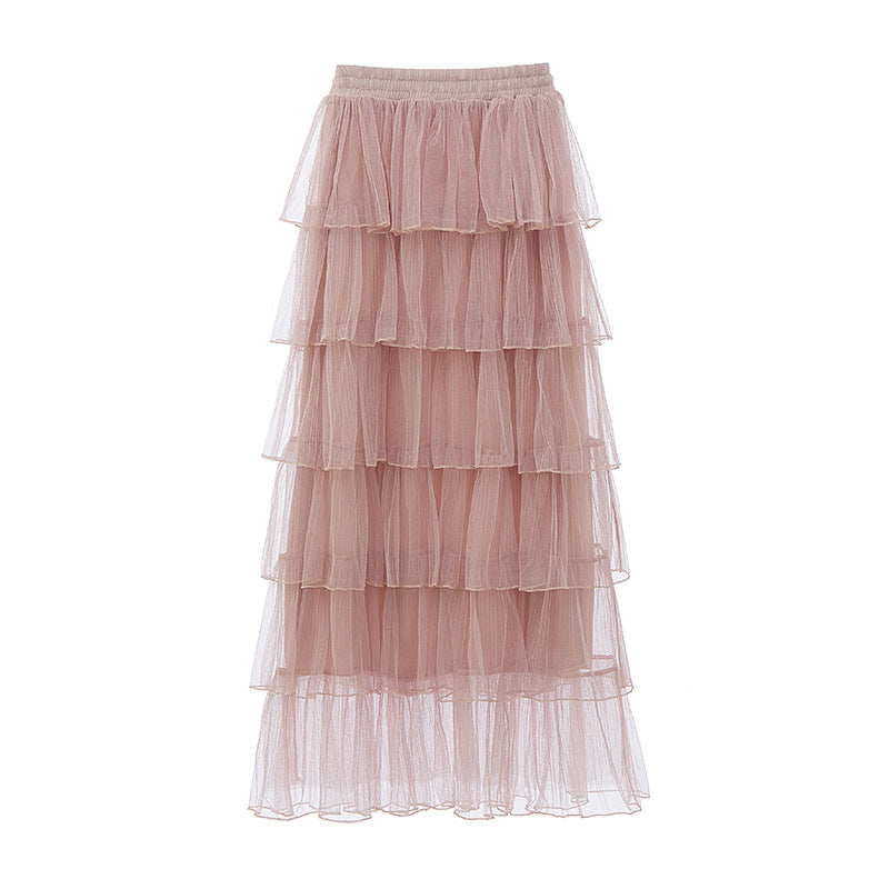 Mid-Length Women'S Mesh Skirt