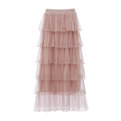 Mid-Length Women'S Mesh Skirt