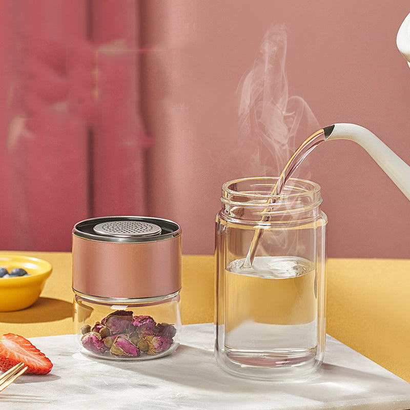 Portable Tea And Water Separation Double-Layer Glass - myETYN