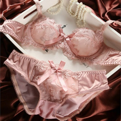 Flirting French Ultra-Thin Lingerie Bras And Panties Set For Women - myETYN