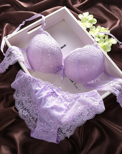 European & American Big Sexy Lace Lady Bra Set