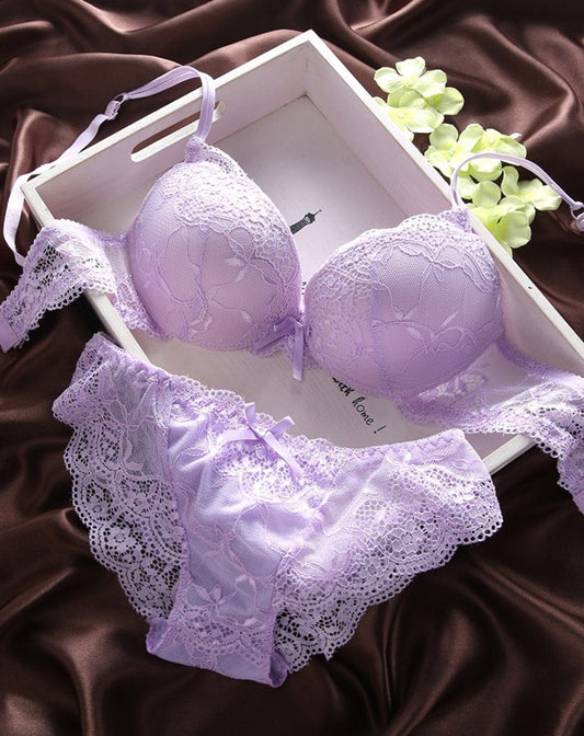European & American Big Sexy Lace Lady Bra Set