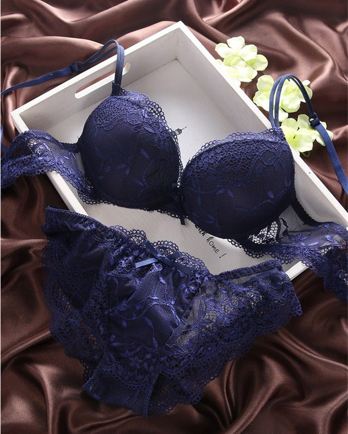 European & American Big Sexy Lace Lady Bra Set