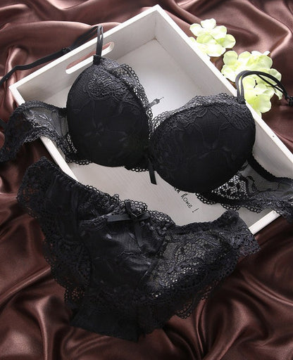 European & American Big Sexy Lace Lady Bra Set