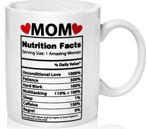 Mother'S Day Nutrition Label Mug Ceramic Coffee Cup