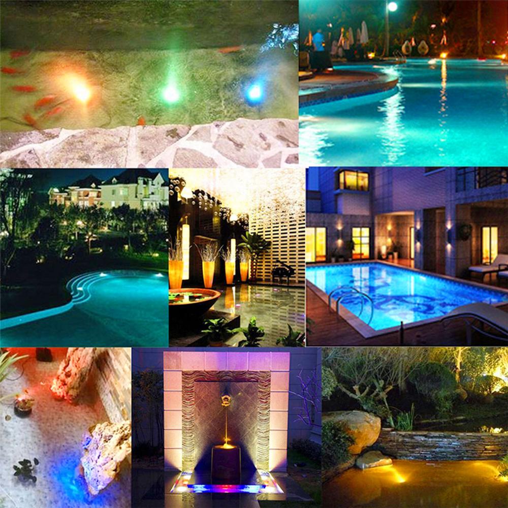 13 Led Submersible Light for Swimming Pool Garden Fountain Bathroom IP68 Waterproof Underwater Lamp with Suction Cup RF Remote - myetyn