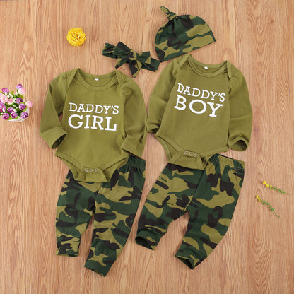 New Products Set Letter Camouflage Printed Children Set