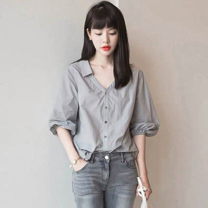 Design Sense Niche Temperament Tops, Retro Western Style Shirts, Lazy Style Gentle Shirts