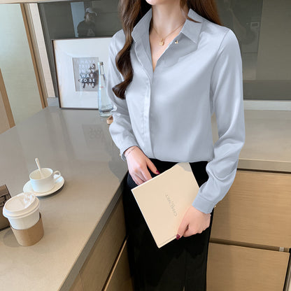 Spring And Autumn New Korean Style Temperament Slim Shirt