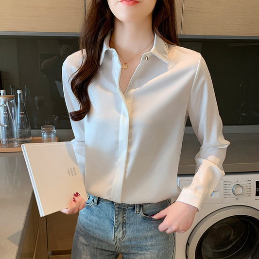 Spring And Autumn New Korean Style Temperament Slim Shirt