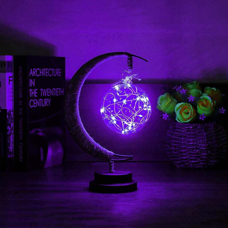 Led Moon Light Wrought Iron Ornament Light Star Shape Copper Wire Light Decorative Light USB Battery - myETYN