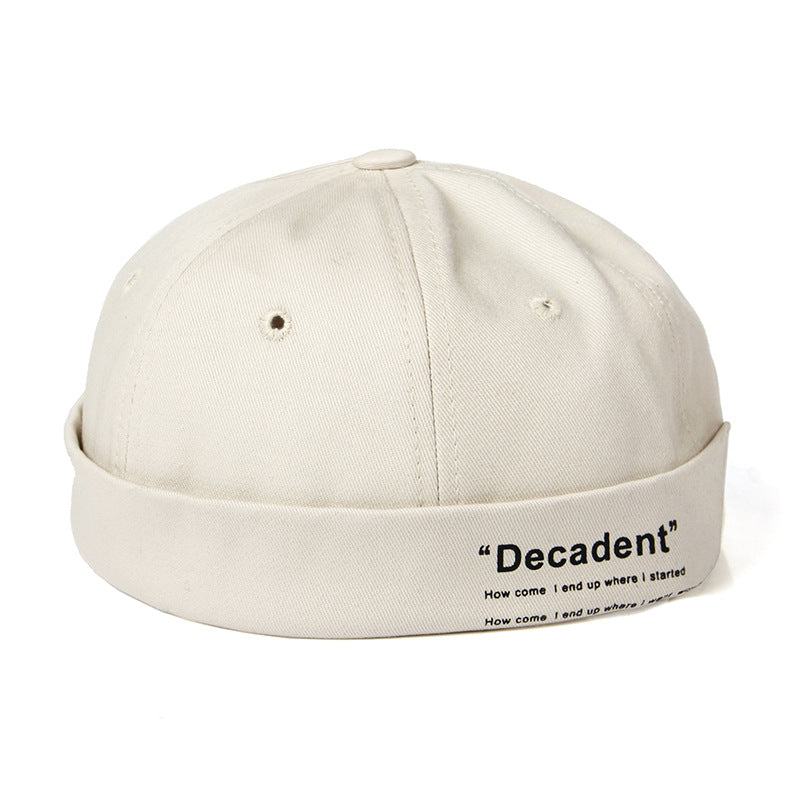 Dome rimless melon leather hat - myETYN