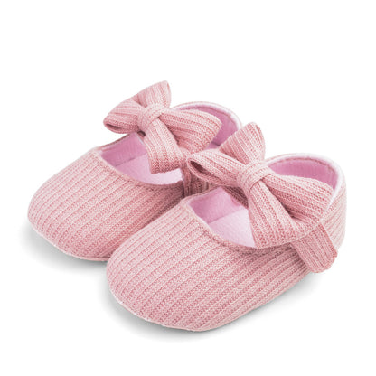 Wool Flower baby Princess Shoes Baby Walking Shoes With Soft Soles