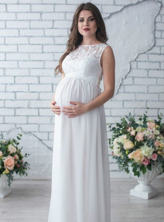 Lace Sleeveless Maternity Dress - myETYN