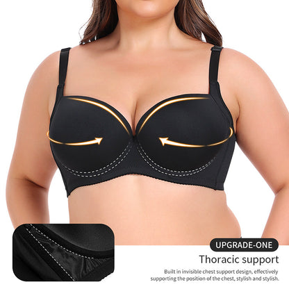 Seamless Light-reflecting Push-up Wired Adjustable Bra