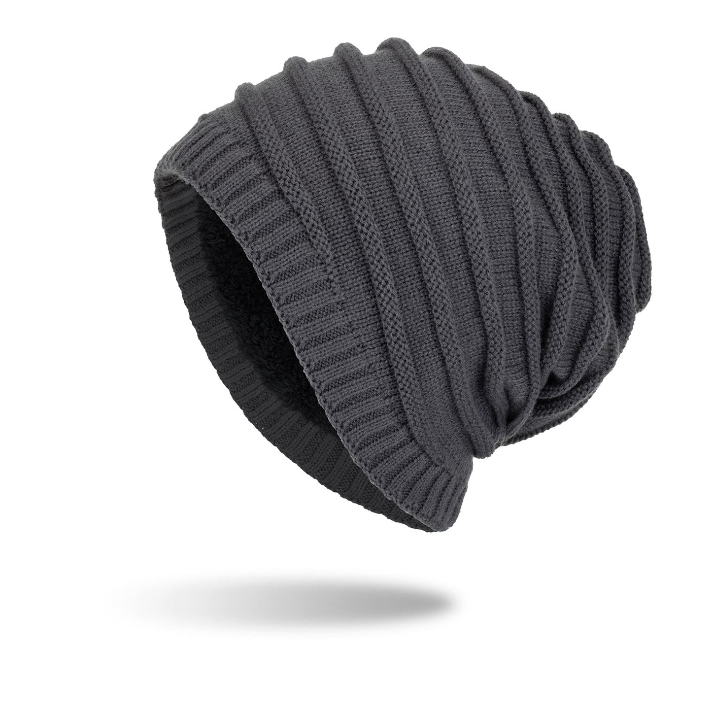 Men's Plush Sweater Hat Outdoor Warm Knit Ear Guards - myETYN