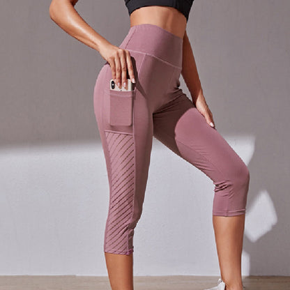 Pocket Slim Fit Cropped Yoga Pants - myETYN