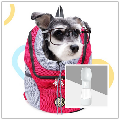 Pet Dog Carrier Carrier For Dogs Backpack Out Double Shoulder Portable Travel Outdoor Carrier Bag Mesh - myETYN