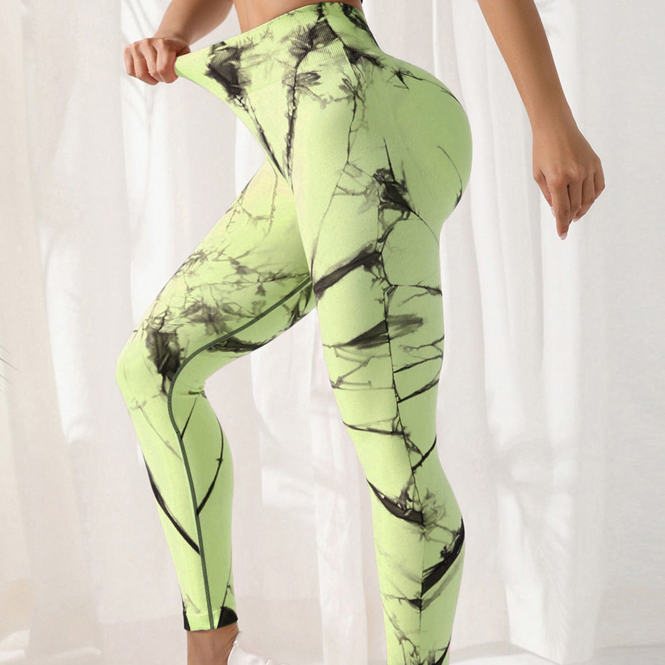 Tie-dye Leggings Spandex Yoga Pants Women's High Waist - myETYN