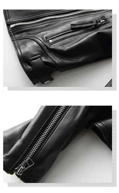 Sheepskin Small Motorcycle Jacket – Women’s Urban Style Leather Outerwear