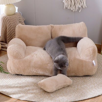 Luxury Cat Bed Sofa Winter Warm Cat Nest Pet Bed For Small Medium Dogs Cats Comfortable Plush Puppy Bed Pet Supplies - myETYN