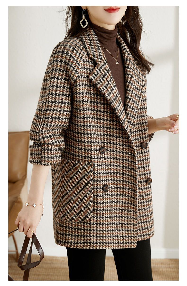 Suit Collar Woolen Coat Women's Loose Woolen Coat - myETYN
