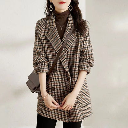 Suit Collar Woolen Coat Women's Loose Woolen Coat - myETYN