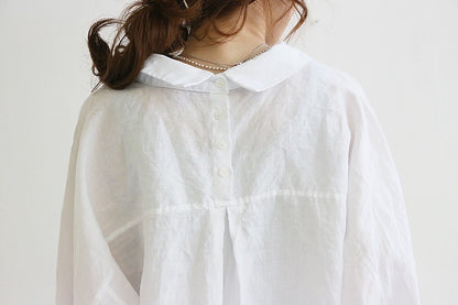 Cotton and linen dress shirt