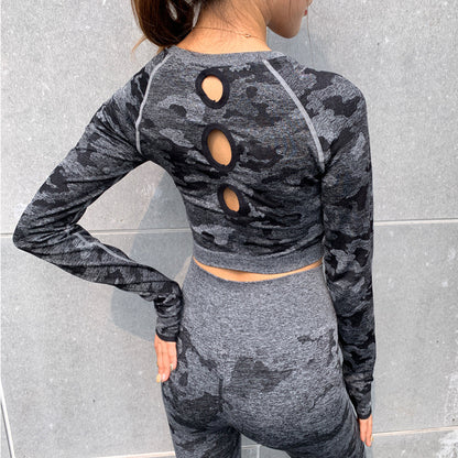 Camouflage sports top