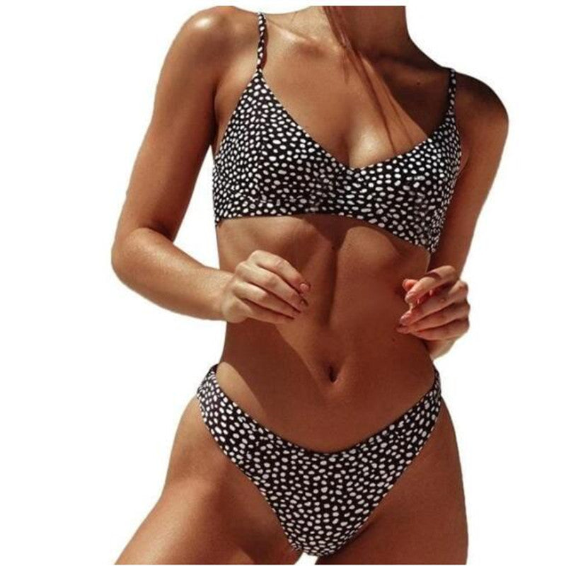 Split dot bikini