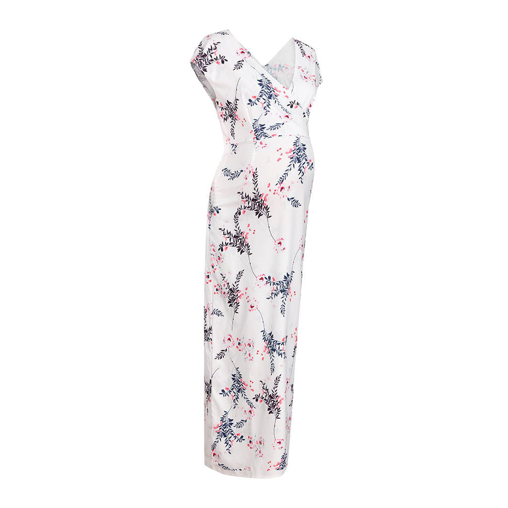 Printed Slim Thin Floral Chiffon Dress - myETYN