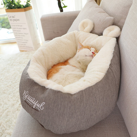 Pet Dog Bed Warming Soft Sleeping Bag Cushion Puppy Kennel - myETYN