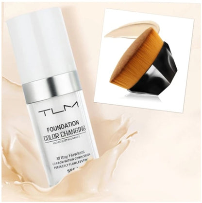 Temperature Liquid Foundation Concealer Portable Natural Color Makeup Foundation BB Concealer