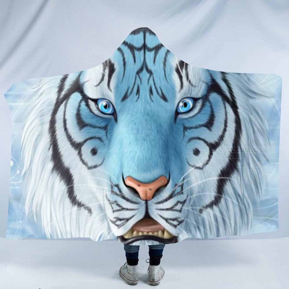 Double-Layer Tiger Plus Velvet Sofa Blanket: Perfect for Home Leisure and Laziness