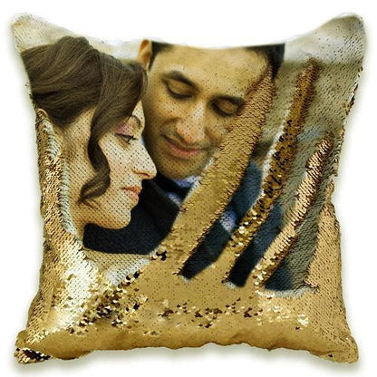 Sequins Throw Pillowcase with Custom Photo - myETYN