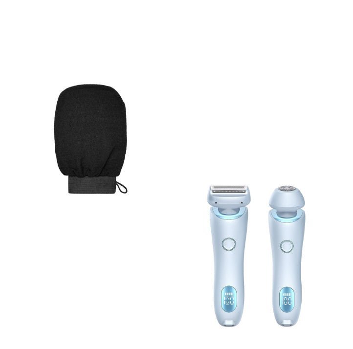 2 In 1 Hair Removal Epilator USB Rechargeable Trimmer Women Body Razor Face Leg Armpit Bikini Hand Pubic Shaver Hair Remover - myetyn