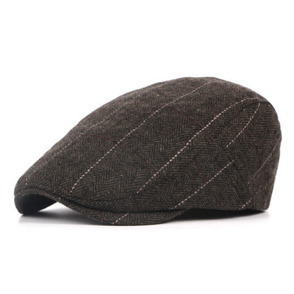 Men's British Style Classic Check Wool Beret - myETYN