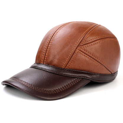 Men's cap first layer leather baseball cap - myETYN