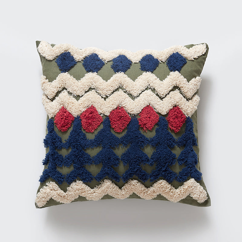 Bohemian India Handmade Tufted Pillowcase