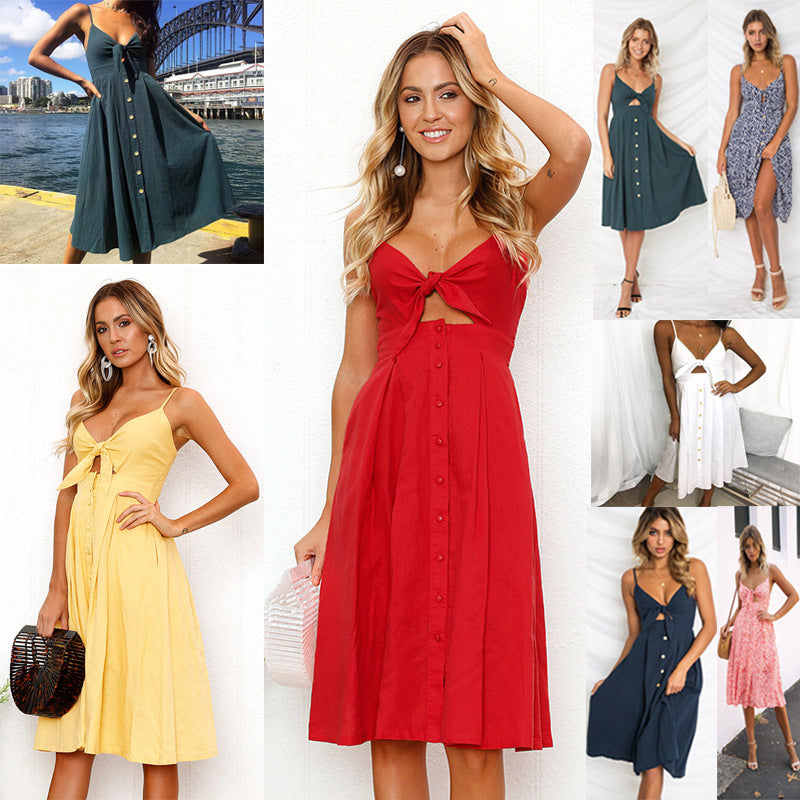 Women's Sleeveless Backless Bodycon Maxi Dress – Summer Spaghetti Strap Evening Party Dress Abib
