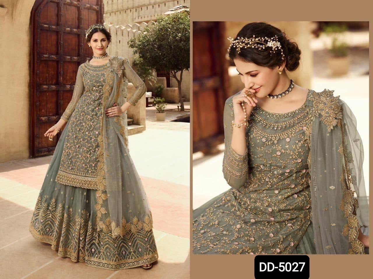 Elegant Semi-Stitched Suit with Intricate Embroidery