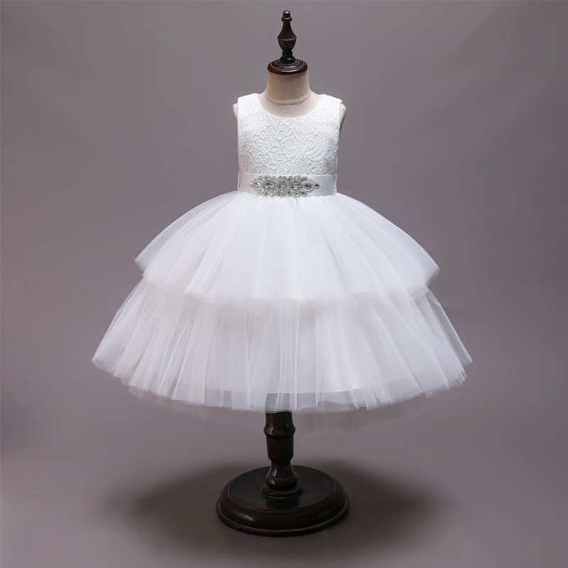 European And American Backless Cake Princess Dress