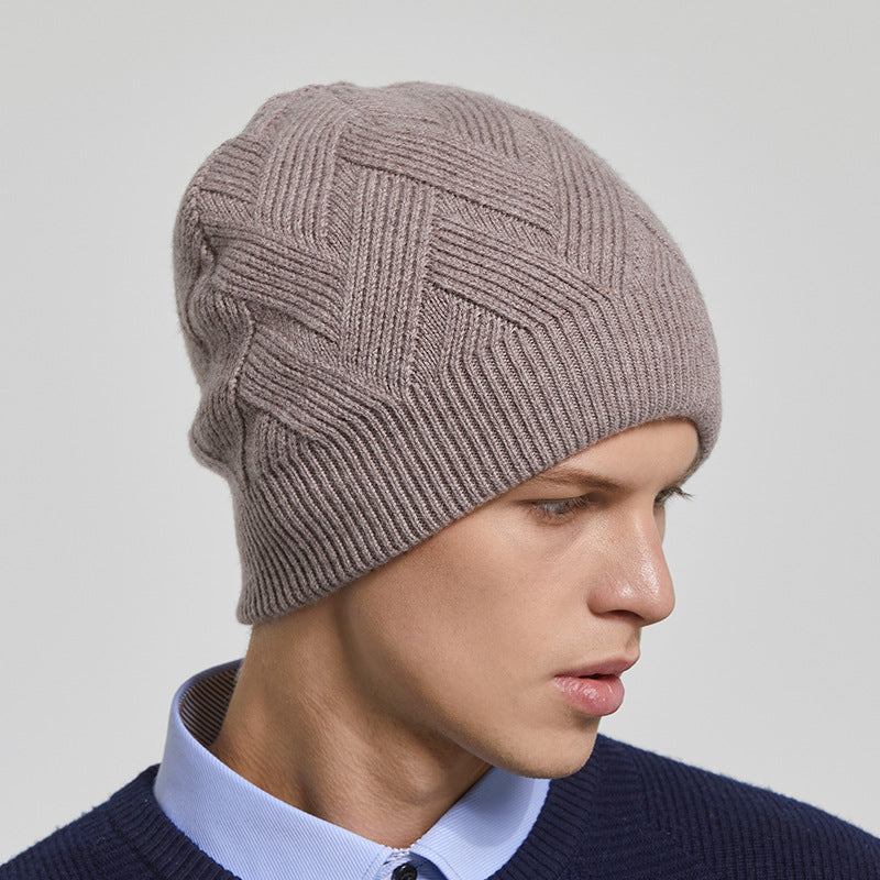 Basic Men's Outdoor Fleece Warm Knitted Hat - myETYN