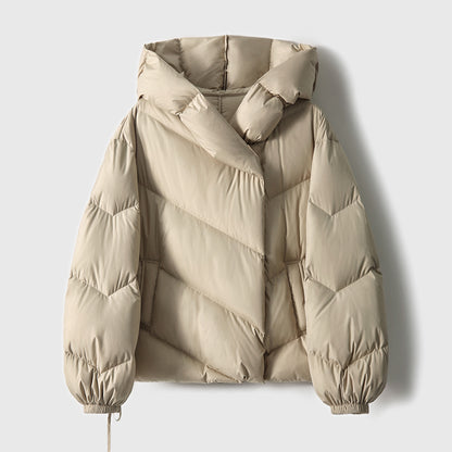 Hooded Small Puffer Jacket Coat