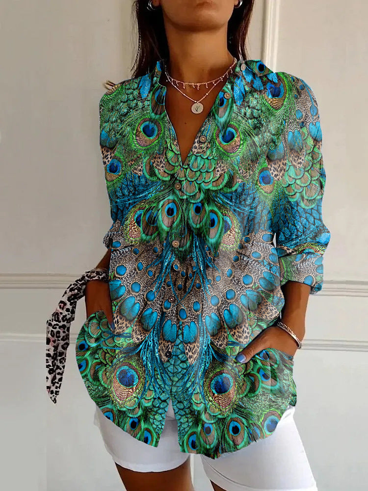 Women's Fashion Summer Pattern Printed 3D Shirt