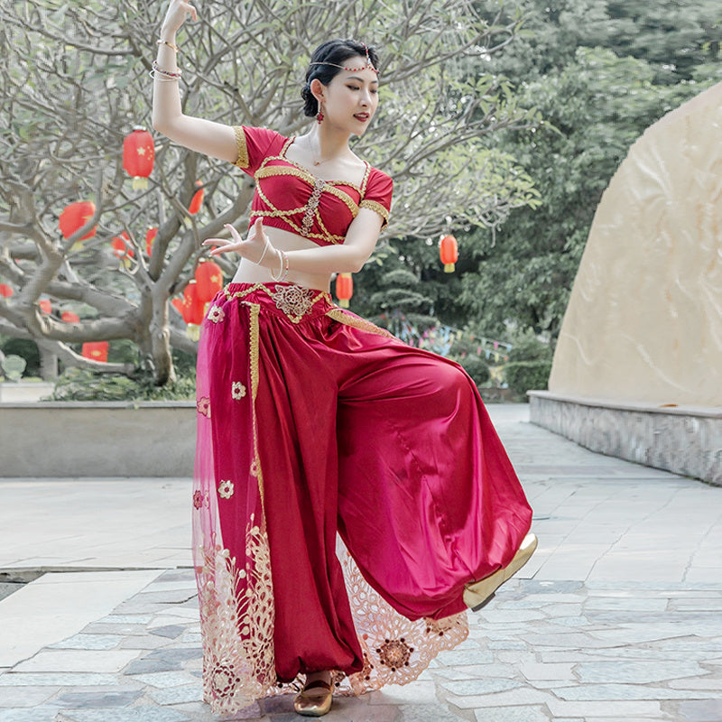 Wide Leg Pants Performance Indian Dance Costume