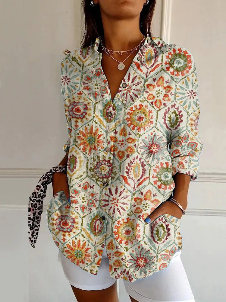 Women's Fashion Summer Pattern Printed 3D Shirt