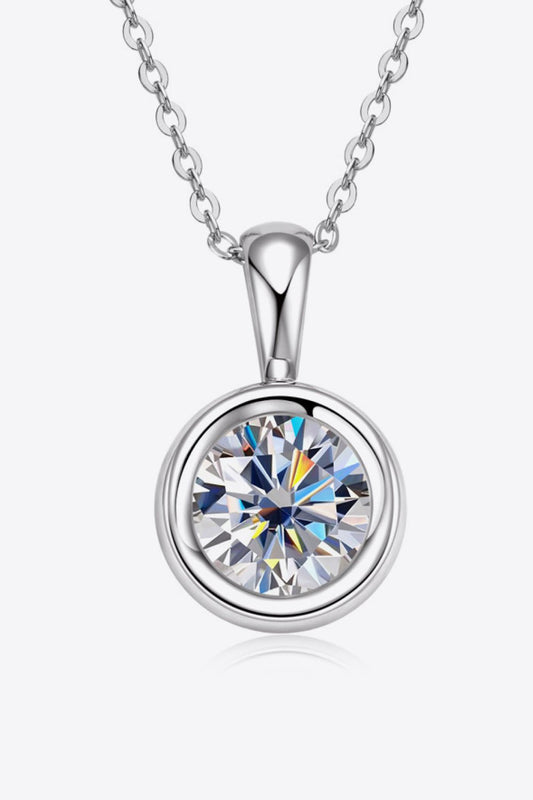 2 Carat Moissanite 925 Sterling Silver Necklace - myetyn